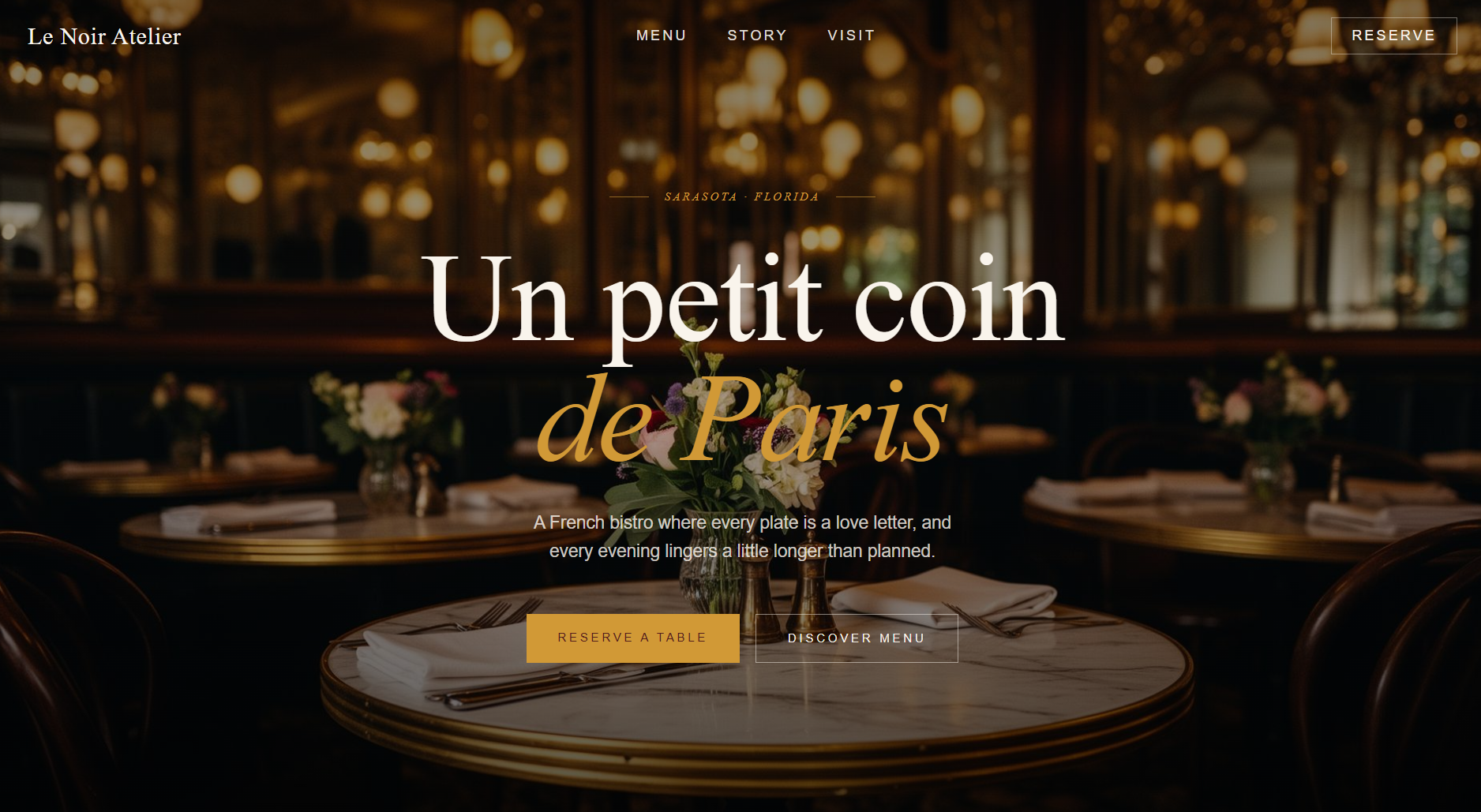 Le Noir Atelier website design example